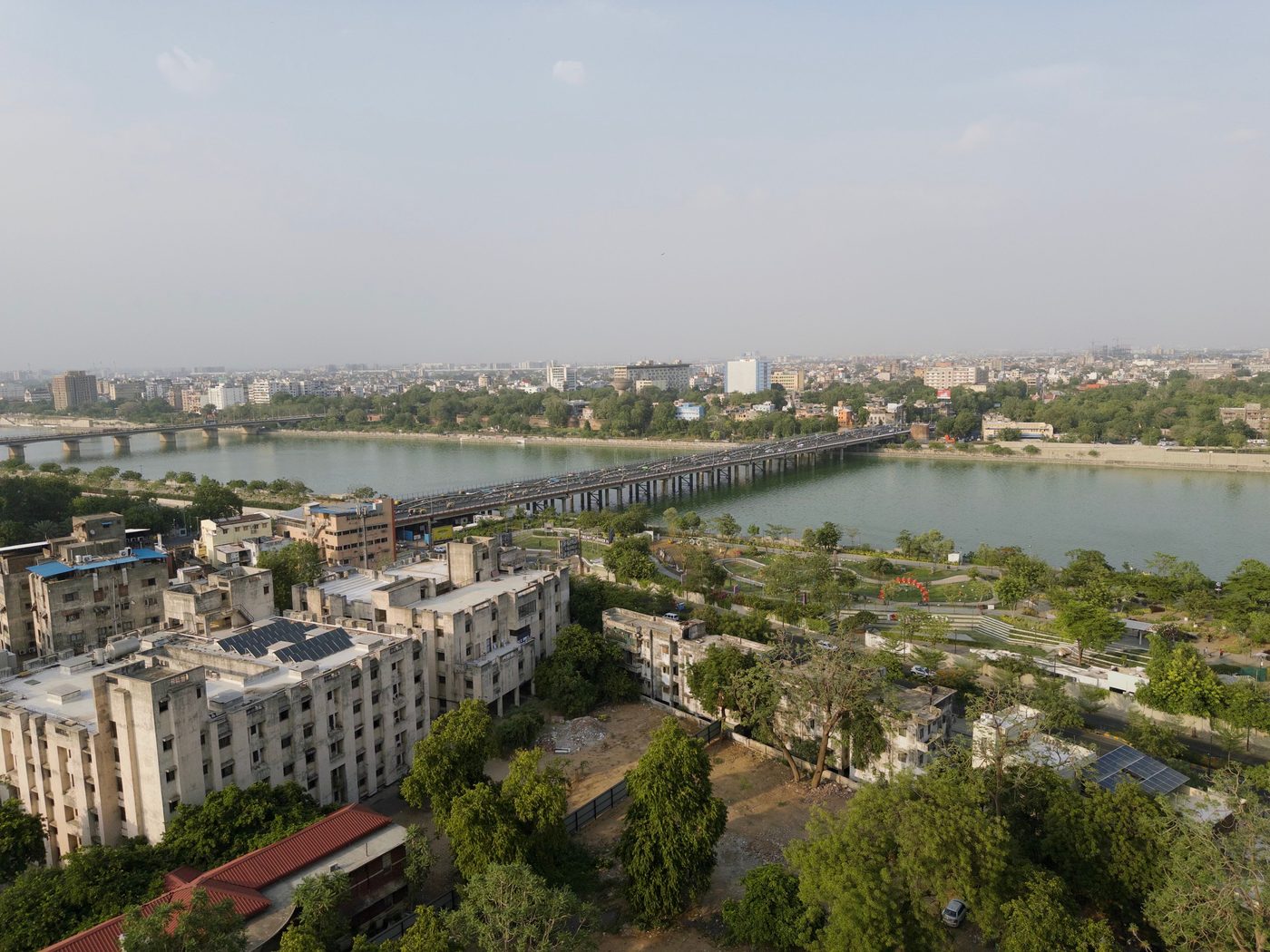 Ahmedabad skyline along the Sabarmati River