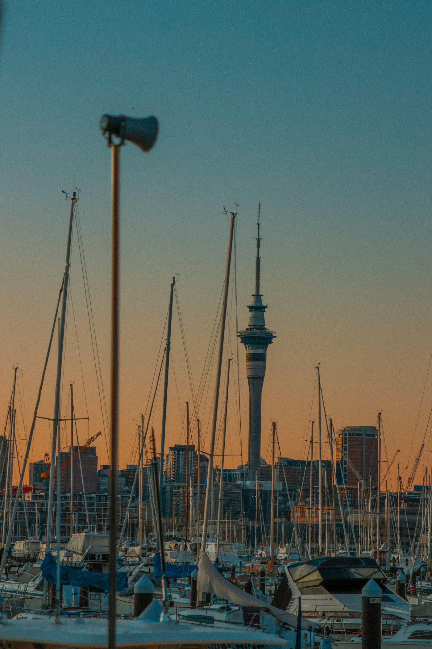 Auckland Harbour with the Sky Tower