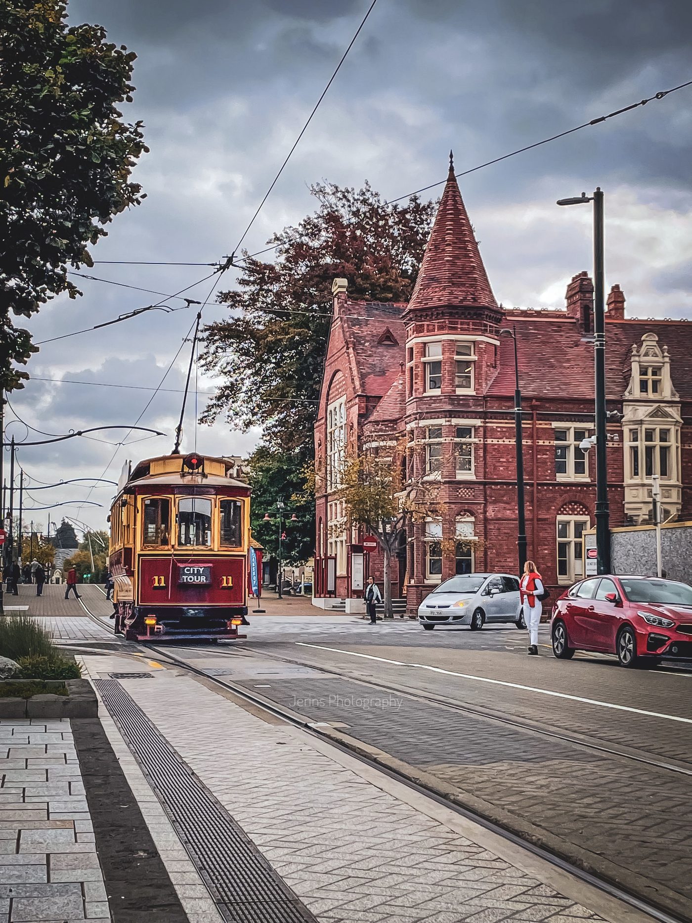 Historic tram, downtown Christchurch