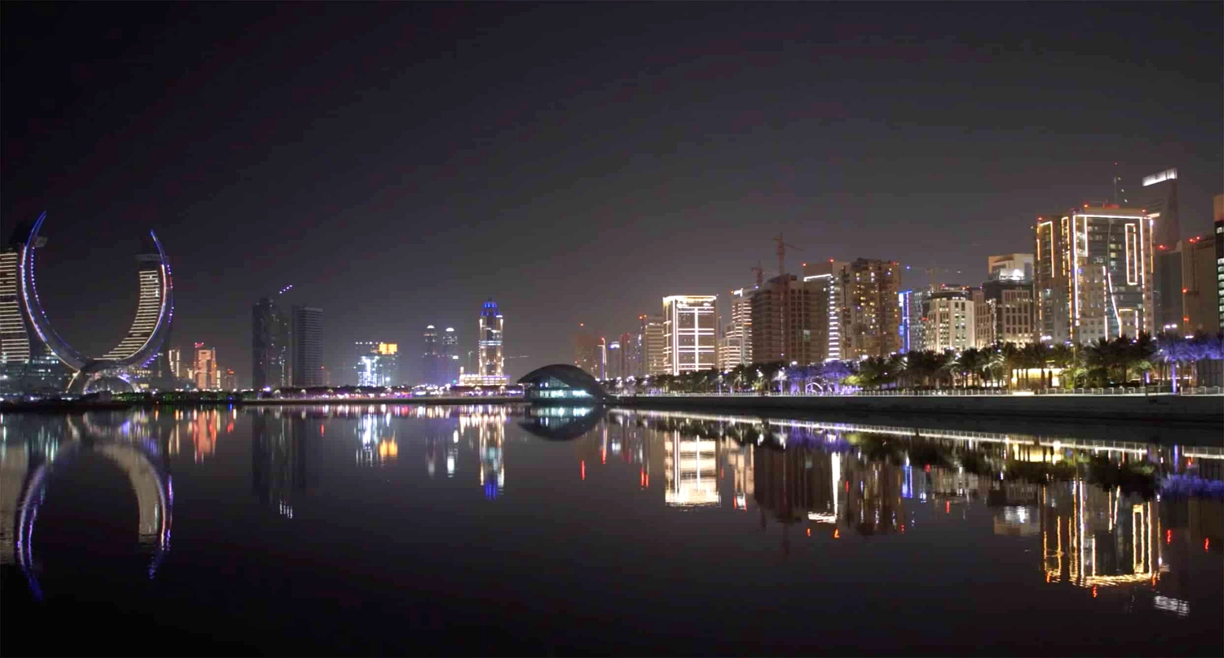 Lusail city, Qatar, evening view